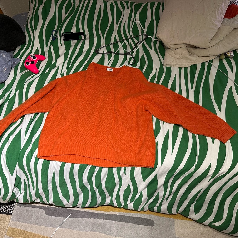 Sunday Best Vibrant Orange Cowl Sweater